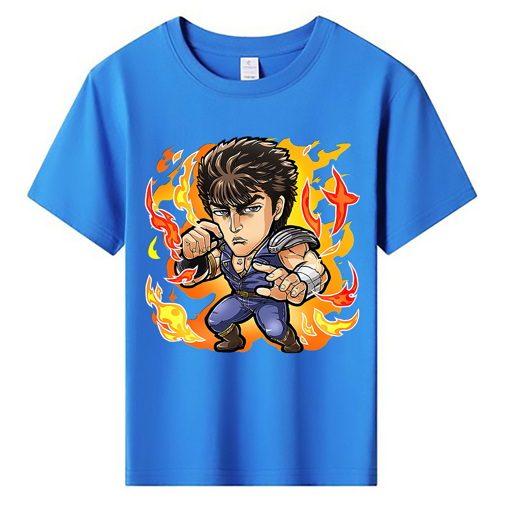 （画像用） 北斗の拳 Fist of the North Star 綿100％キッズTシャツ（フロントプリント）